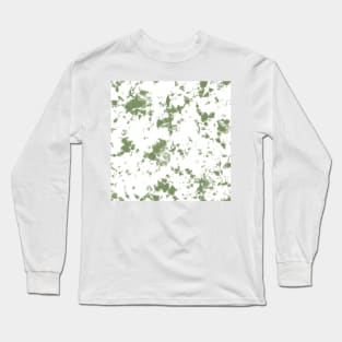 Sage Green and white marble - Tie-Dye Shibori Texture Long Sleeve T-Shirt